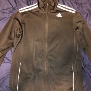 black Adidas zip up
